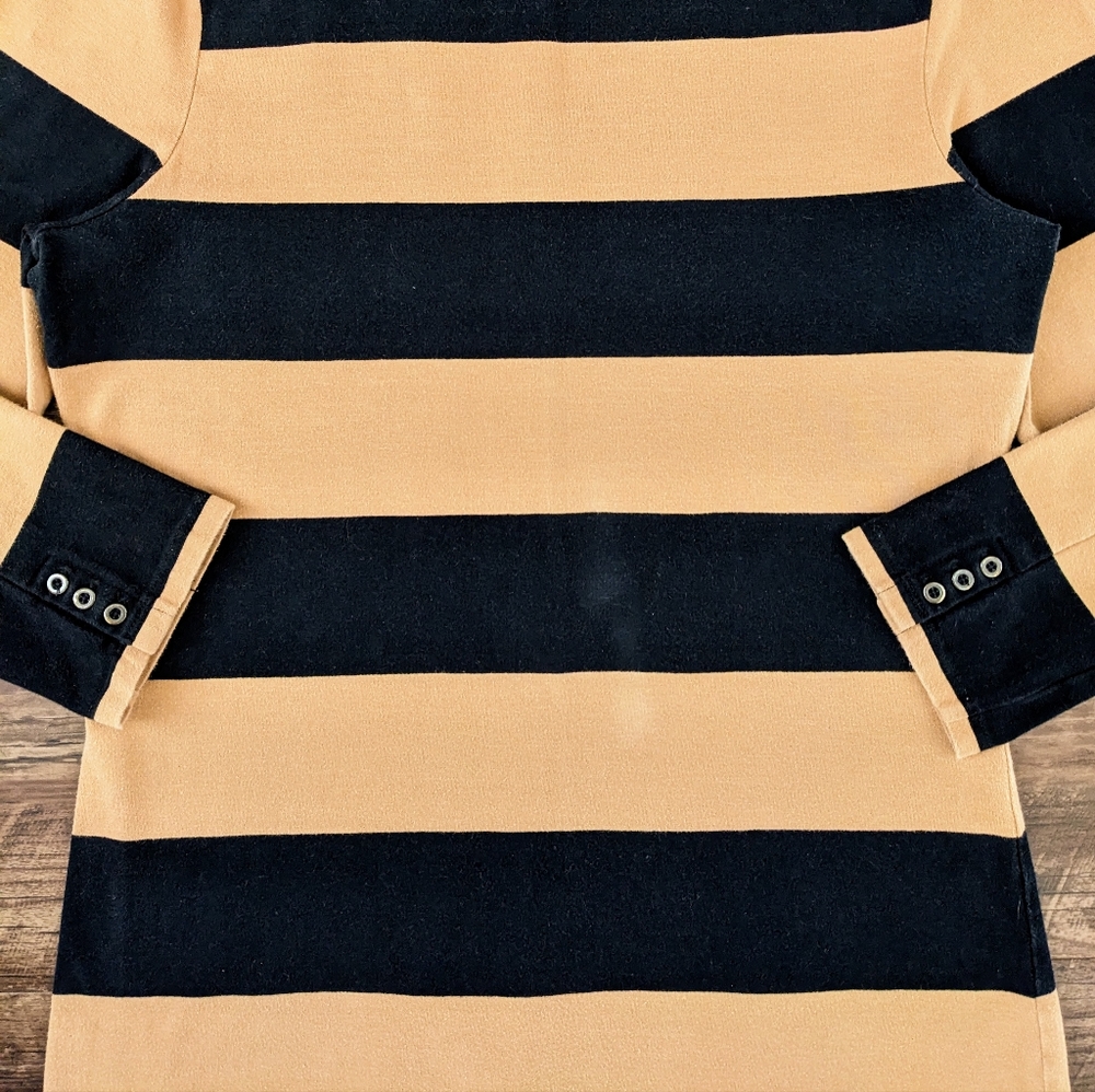 Old Navy Black Tan Striped Dress